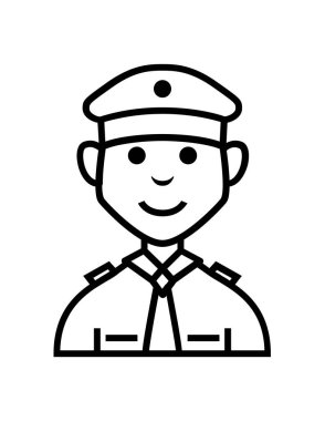 kişi düz ikon vektör illüstrasyonu