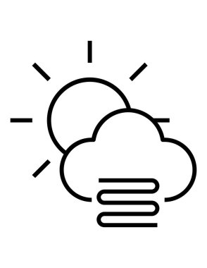 hava durumu web simgesi vektör illüstrasyonu