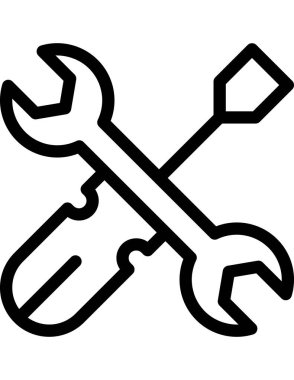 İngiliz anahtarı ve anahtar vektör simgesi