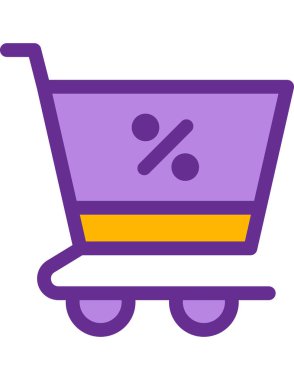 çevrimiçi alışveriş düz simgesi vektör illüstrasyonu