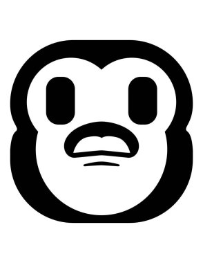 maymun düz ikon vektör çizimi