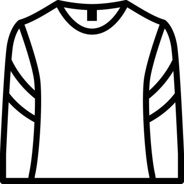 Uzun kollu düz simge vektör çizimi