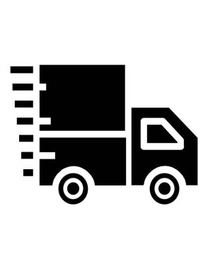 dağıtım kamyonu vektör simgesi