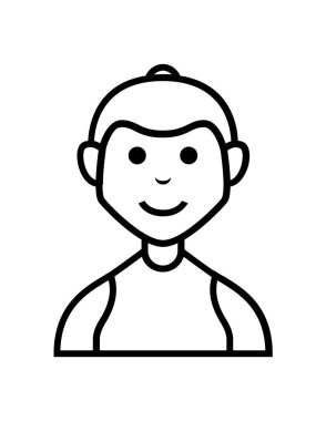 kişi düz ikon vektör illüstrasyonu