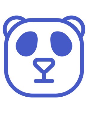 hayvan yassı ikon vektör illüstrasyonu