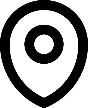 konum haritası düz ikon vektör çizimi