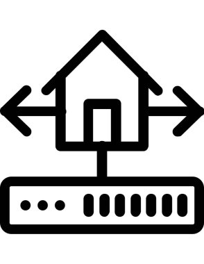 sunucu depolama düz ikon vektör çizimi