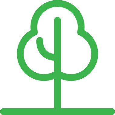 ağaç simgesi vektör illüstrasyonu