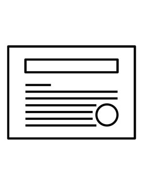 Sunum simgesi vektör illüstrasyonunun şablonu