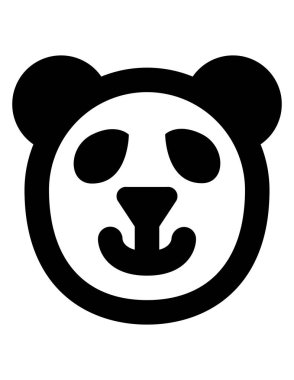 panda simgesi vektör illüstrasyonu