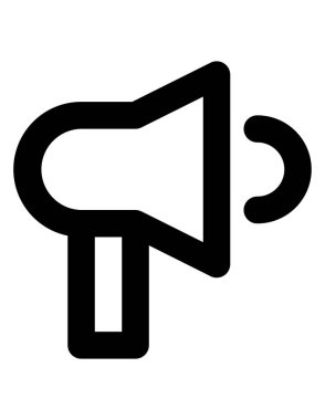 megafon vektör çizgisi simgesi