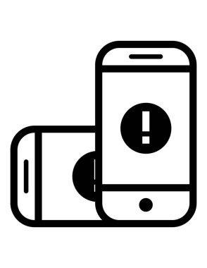 iki akıllı telefon simgesi vektör illüstrasyonu