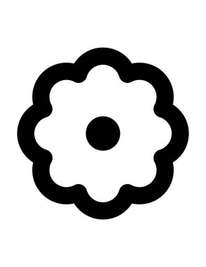 Donut vektör simgesi. yiyecek işareti.