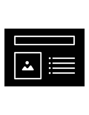 Sunum simgesi vektör illüstrasyonunun şablonu