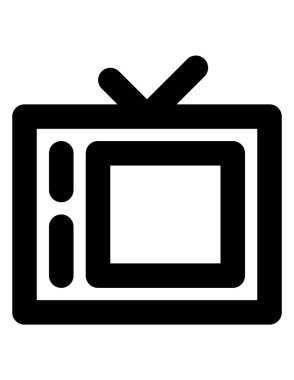 TV düz vektör simgesi