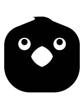 tavuk emoji yassı ikon vektör çizimi