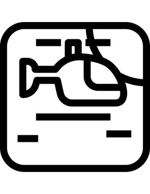 Otel ve servis satırı vektör simgesi.