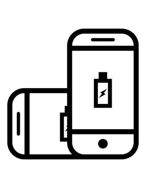 iki akıllı telefon simgesi vektör illüstrasyonu