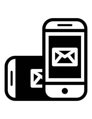 iki akıllı telefon simgesi vektör illüstrasyonu