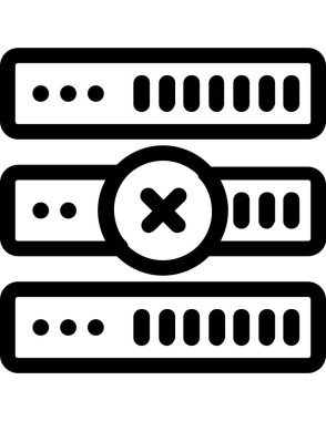 sunucu depolama düz ikon vektör çizimi