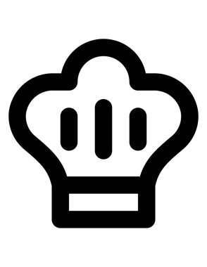 şef şapka vektör simgesi.