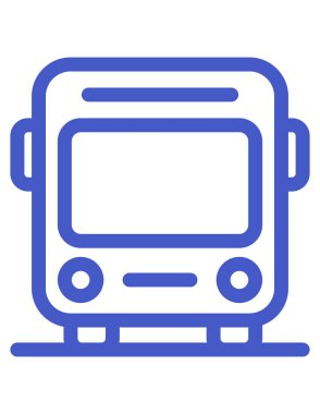 Tren Düz Vektör Simgesi