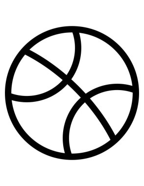 Basketbol topu simgesi, vektör illüstrasyonu
