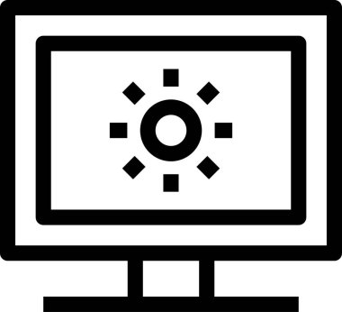 Düz ekran vektör resimlemesini izle