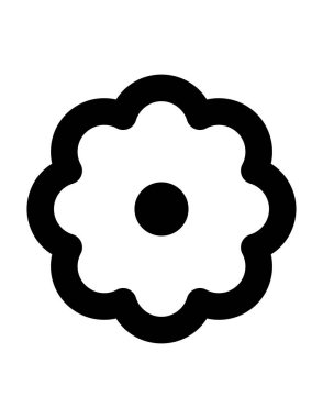 Donut vektör simgesi. yiyecek işareti.