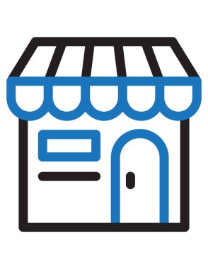 çevrimiçi alışveriş düz simgesi vektör illüstrasyonu