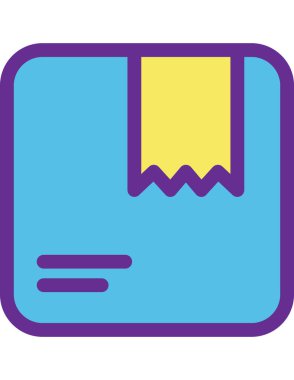 çevrimiçi alışveriş düz simgesi vektör illüstrasyonu