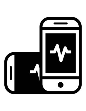 iki akıllı telefon simgesi vektör illüstrasyonu