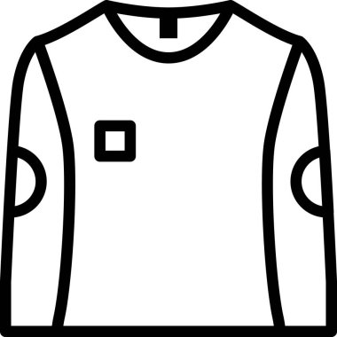 Uzun kollu düz simge vektör çizimi