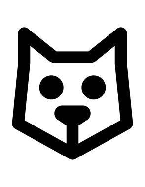 hayvan yassı ikon vektör illüstrasyonu