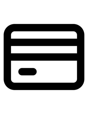 Kredi kartı vektör simgesi