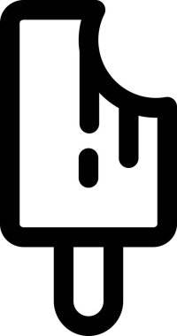 Dondurma yassı ikon vektör çizimi