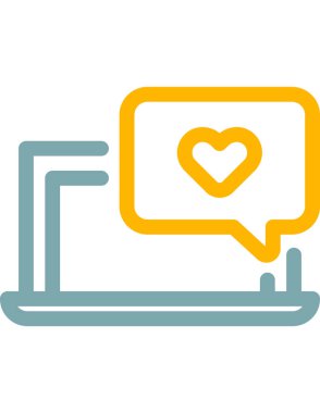 iletişim konsepti düz ikon vektör çizimi