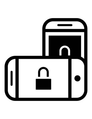 iki akıllı telefon simgesi vektör illüstrasyonu