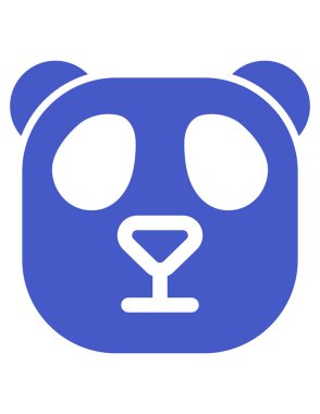 hayvan yassı ikon vektör illüstrasyonu