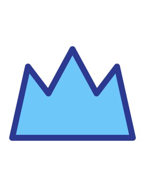 Dağ ikonu, vektör çizimi. düz tasarım biçimi