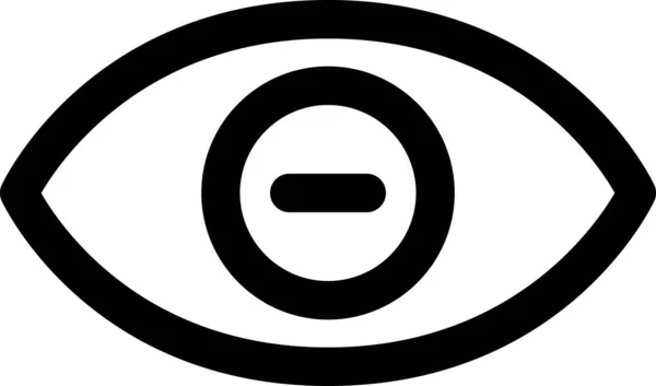 Auge Flach Symbol Vektor Illustration — Stockvektor