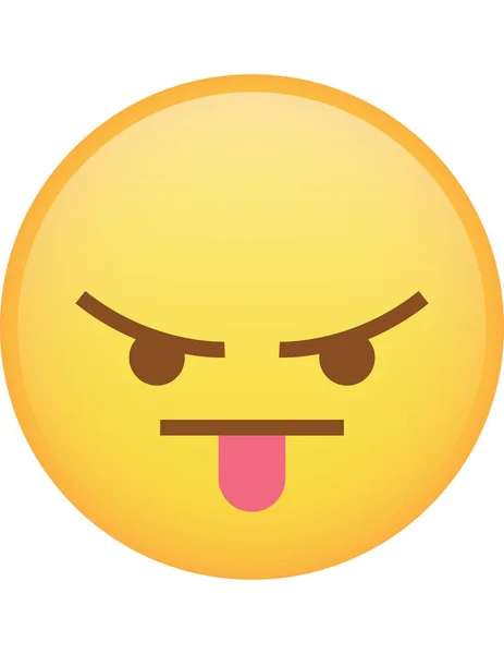 Angry React Emoji Icon Vector Illustration — Stock Vector