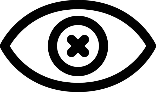 Auge Flach Symbol Vektor Illustration — Stockvektor