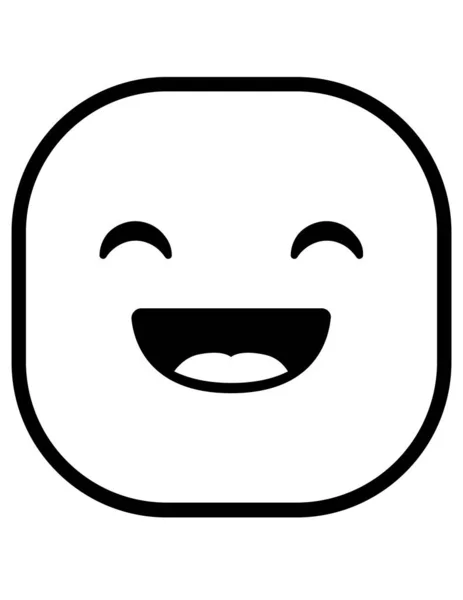 Emoji Flache Symbol Vektor Illustration — Stockvektor