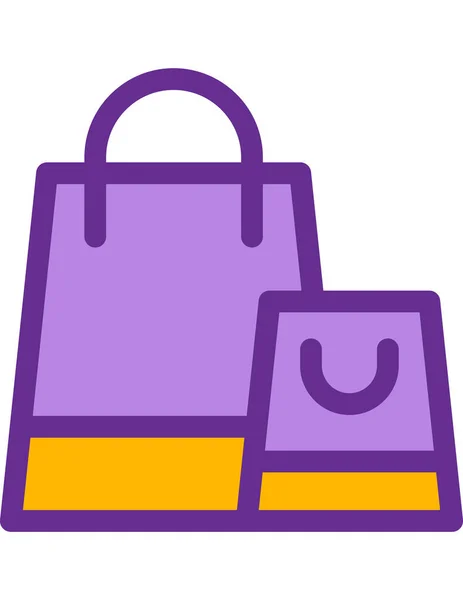 Compras Línea Icono Plano Vector Ilustración — Archivo Imágenes Vectoriales