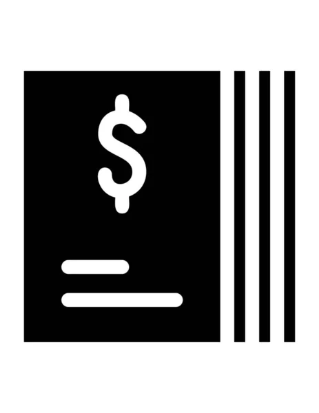 Kitap ve dolar ikon vektör illüstrasyonu