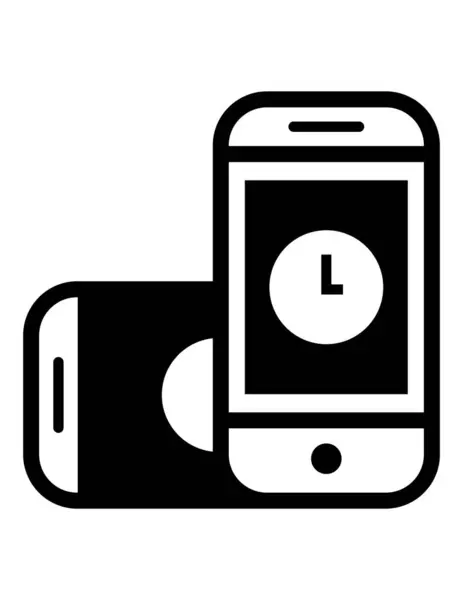 Dwa Smartfony Ikona Wektor Ilustracja — Wektor stockowy