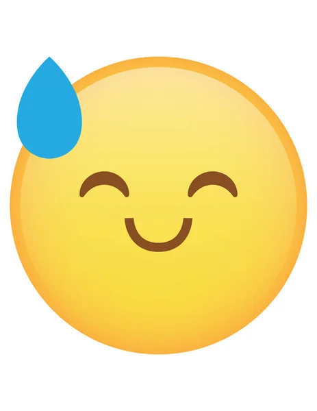 Emoji Plochá Ikona Vektorová Ilustrace — Stockový vektor