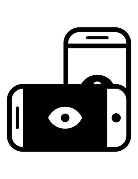 Zwei Smartphones Icon Vector Illustration — Stockvektor