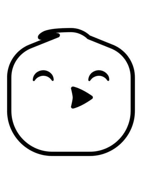 Galinha Emoji Plana Ícone Vetor Ilustração — Vetor de Stock